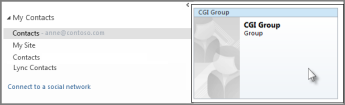 Double-click the contact group