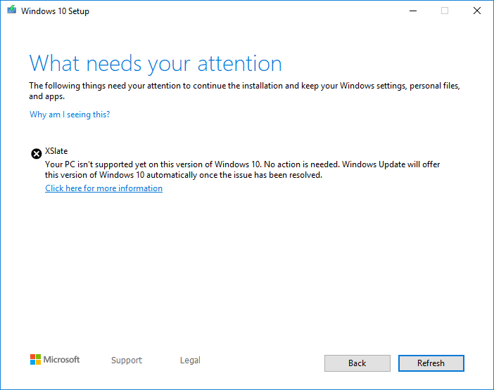 Windows 10, version 1903 dialog