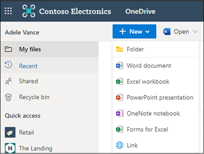 New Document in O365