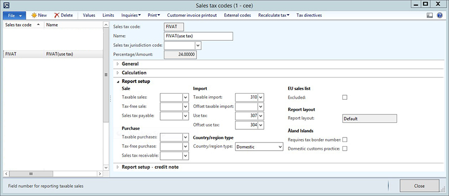 KB4072642 - Sales tax code Finnish report layout