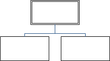 A simple organization chart before a theme has been applied.