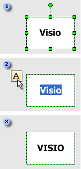 Modifying text in a shape