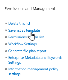 Permission management section of Settings menu