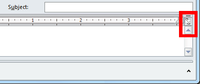 View Ruler command in a new message window