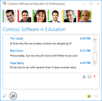Persistent chat in Lync