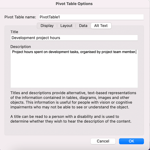 excel accessibility screen reader