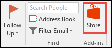 Store button in Outlook
