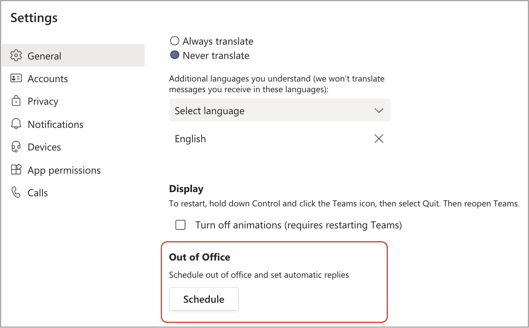 Schedule an out of office status in Microsoft Teams Microsoft Support