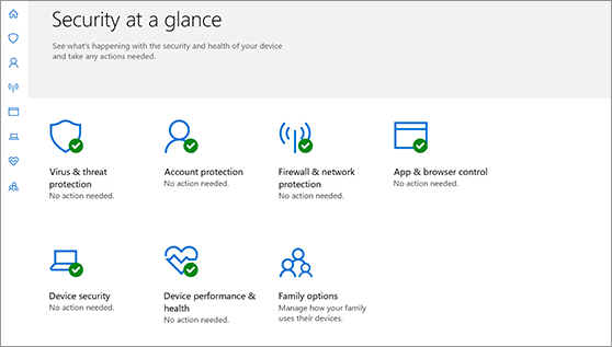 Stay protected with Windows Security