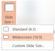 Slide size