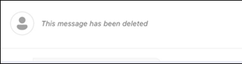 Screenshot showing the image that appears when you delete a post in Yammer.