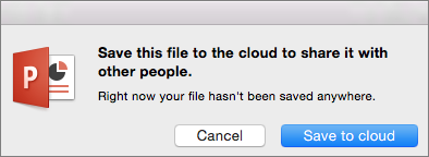 PPT for Mac Save to Cloud