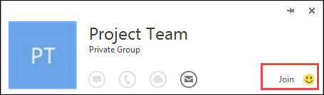Join a group from a contact card