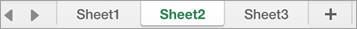 Sheet tabs in Excel