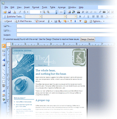 Newsetter as e-mail message