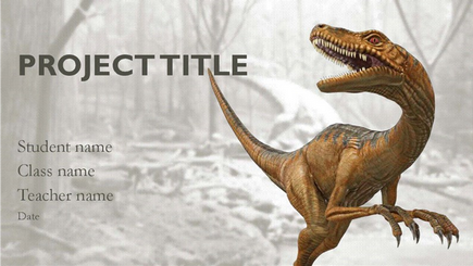 Conceptual image of a 3D dinosaur report