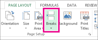 Click Breaks on the Page Layout tab