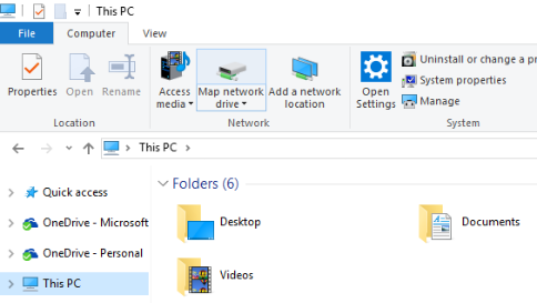File Explorer on This PC