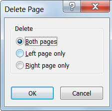 Remove pages from your publication with the Delete Page dialog.