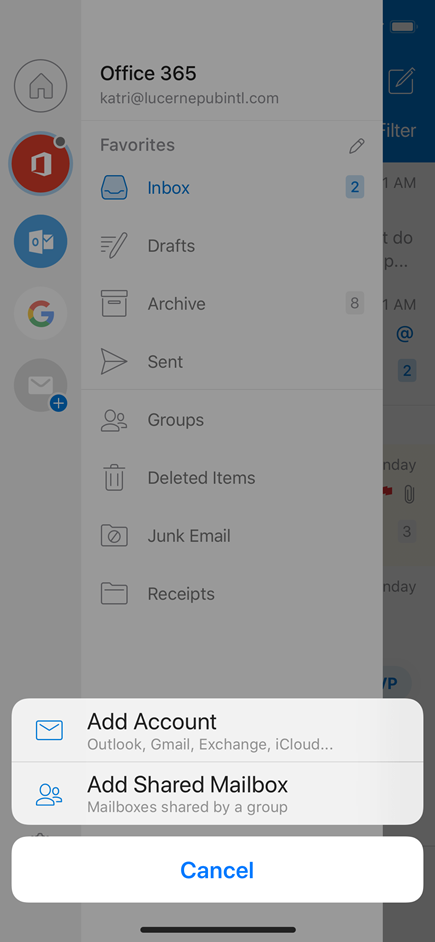 Add A Shared Mailbox To Outlook Mobile Outlook For IOS And Android