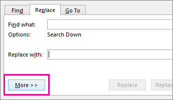 microsoft word find and replace page break