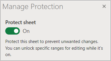 Managing sheet protection