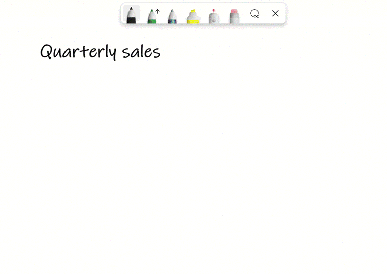 Animation of Whiteboard's straight lines drawing function