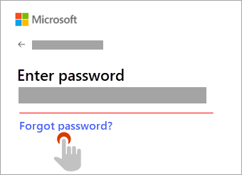 Image of Enter password window highlighting Forgot password link