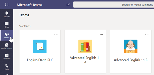 View and organize class teams in Microsoft Teams for Education