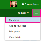 To add a member, click More Actions > Members
