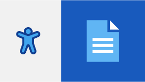 Two Accessibility icons for Word