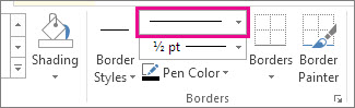 CHoose the line style for your border