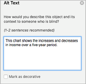 Alt Text pane in Word