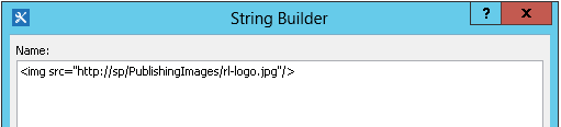 String Builder for Image