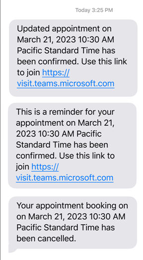 appointment update notification