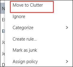 Move to Clutter