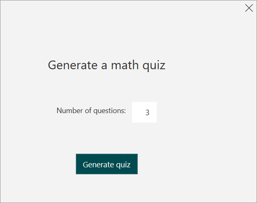 Type in the number of questions for the practice quiz.