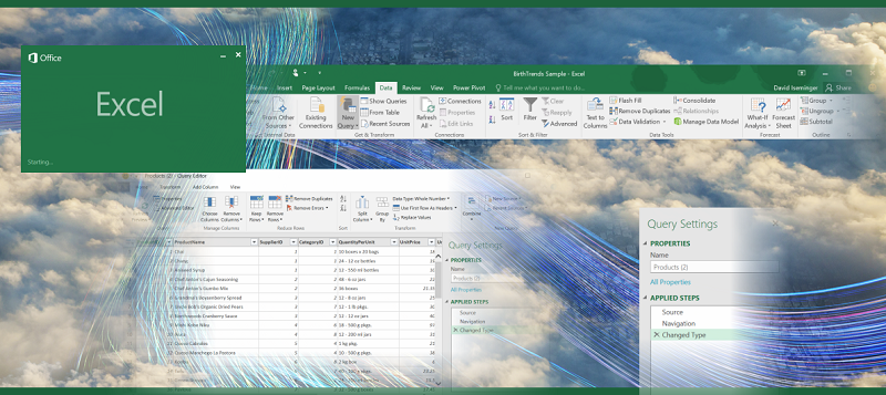 Query in Excel 2016