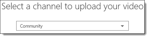 Office 365 Video Select Channel to Upload Your Video