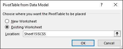 PivotTable from Data Table