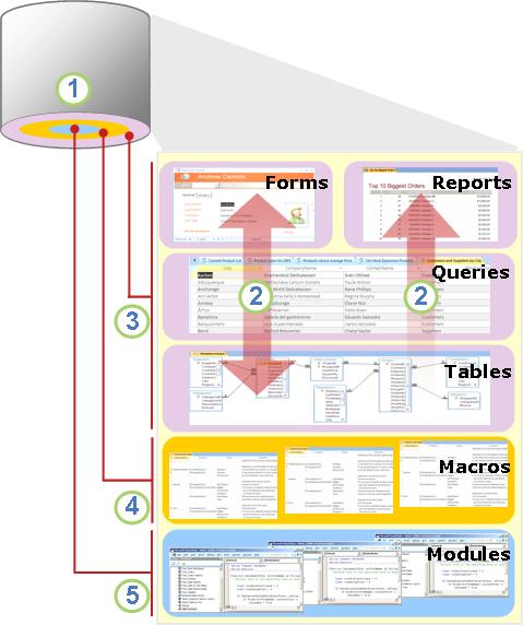 Overview of Access components and users