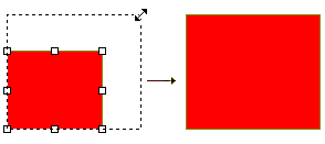 Resizing a drawn object