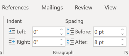 Change layout in Word