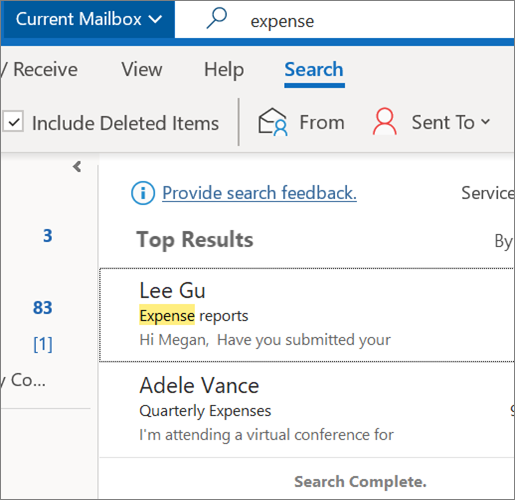 Microsoft Office Tutorials Search For Email In Outlook For Windows