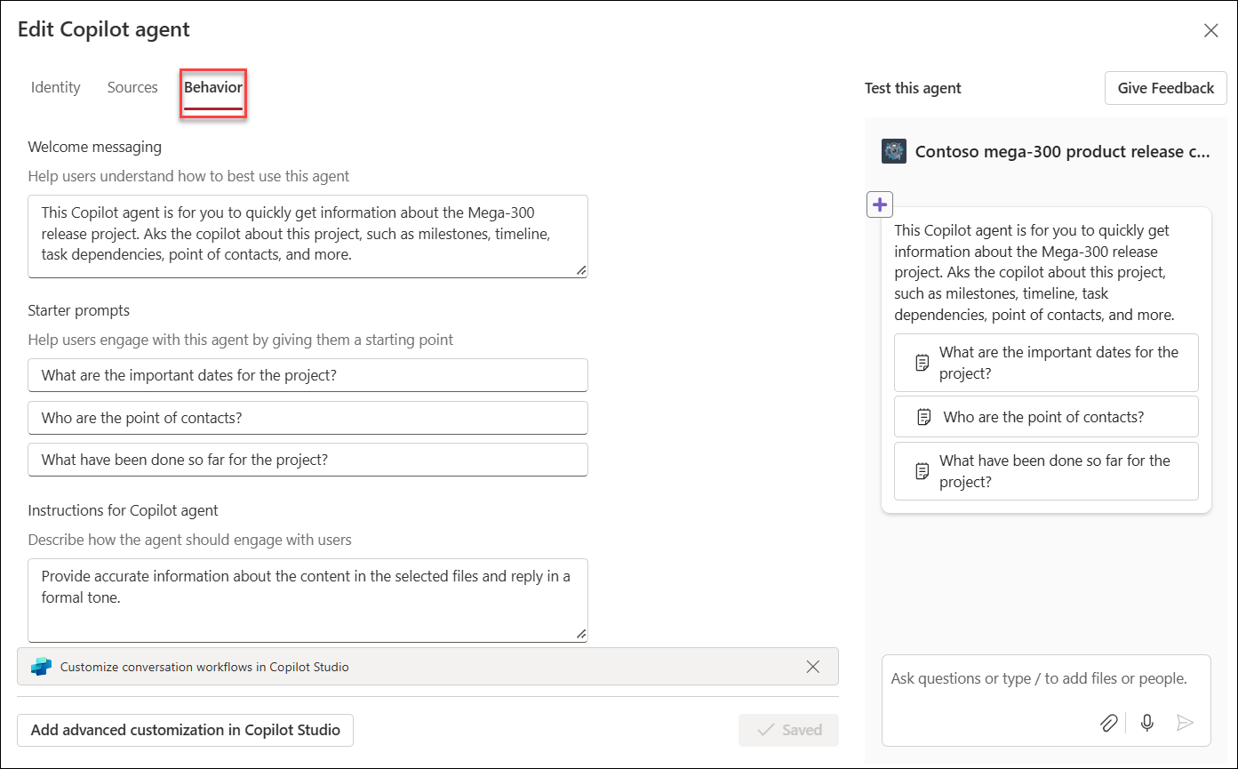 screenshot of editing copilot agent behavior