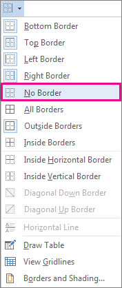 Remove border from text