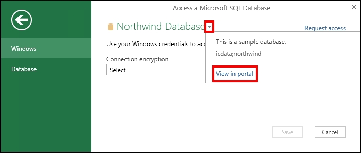 View data source information in the portal