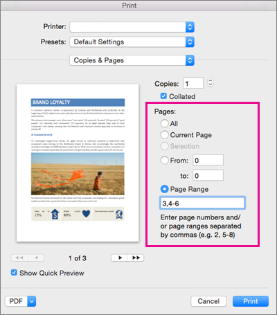 desillusion Bungalow fusion Print a document in Word for Mac - Microsoft Support