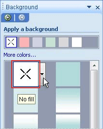 No Fill Background option