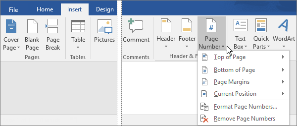 Add Page Numbers In Word Word